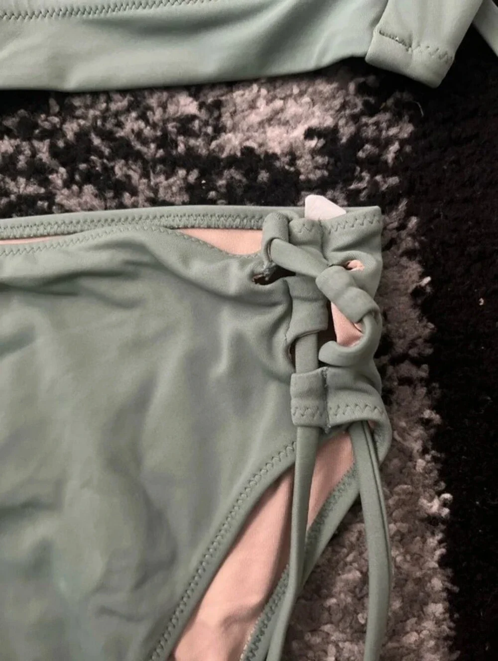 Shade & Shore Sage Green Crisscross Bikini Set